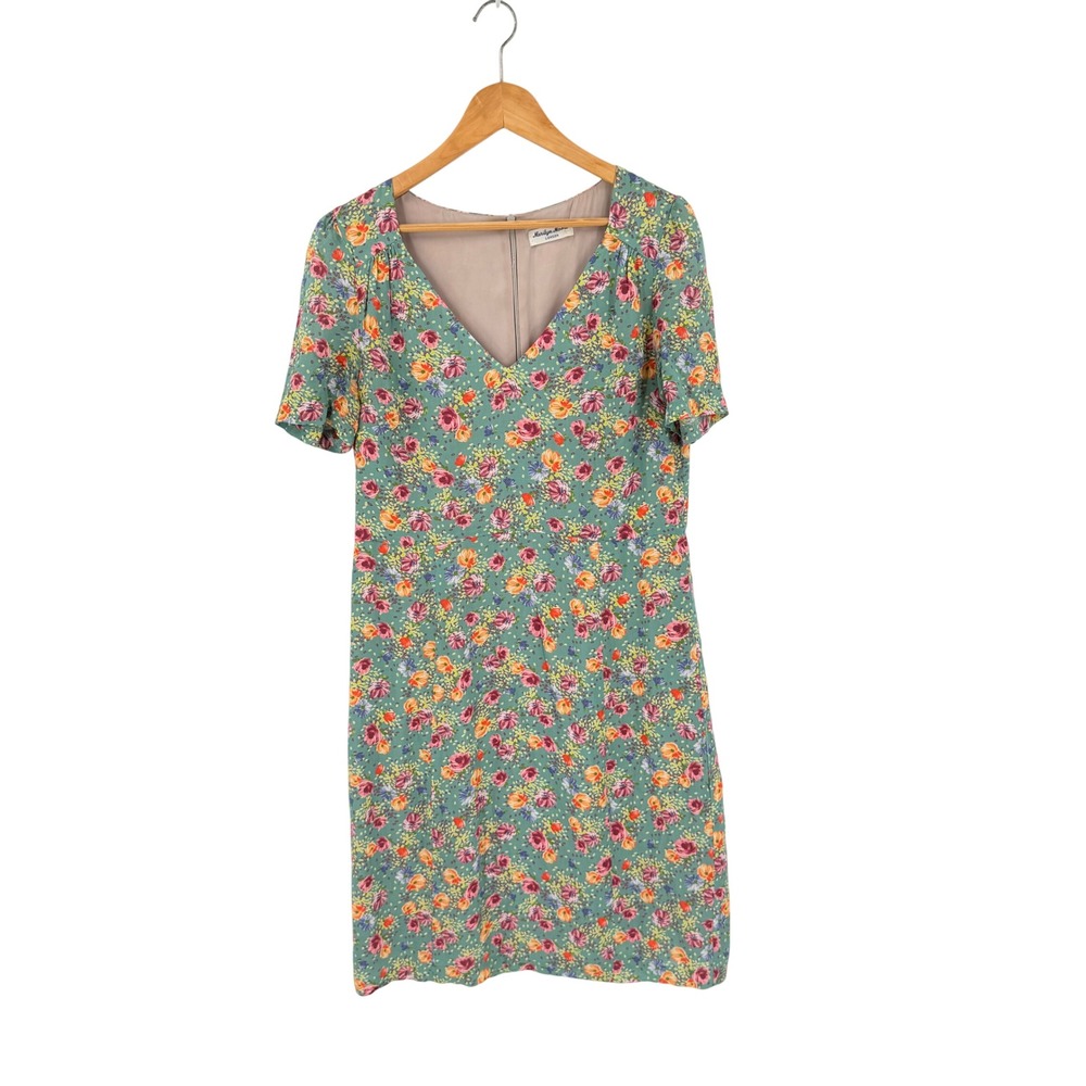 Vintage Marilyn Moore London Floral Dress Size UK12 (US 8) Cottagecore Tea Dress